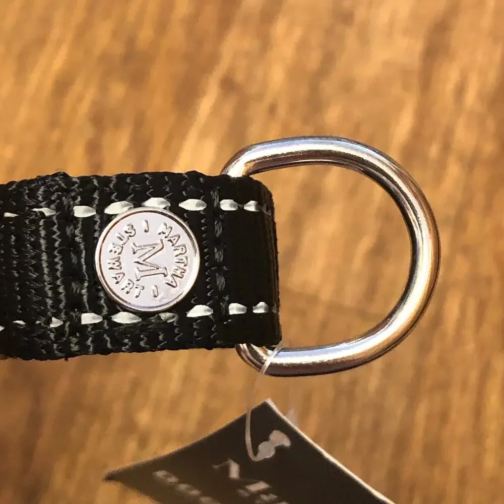 Martha Stewart Black and Silver Nylon Dog Leash